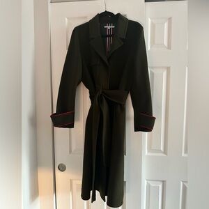 Army Green Antonio Melani Military Style Winter Coat Size 14